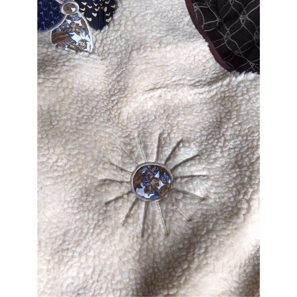 NEW! boho Faux teddy Sherpa embroidered vest - Picture 11 of 11